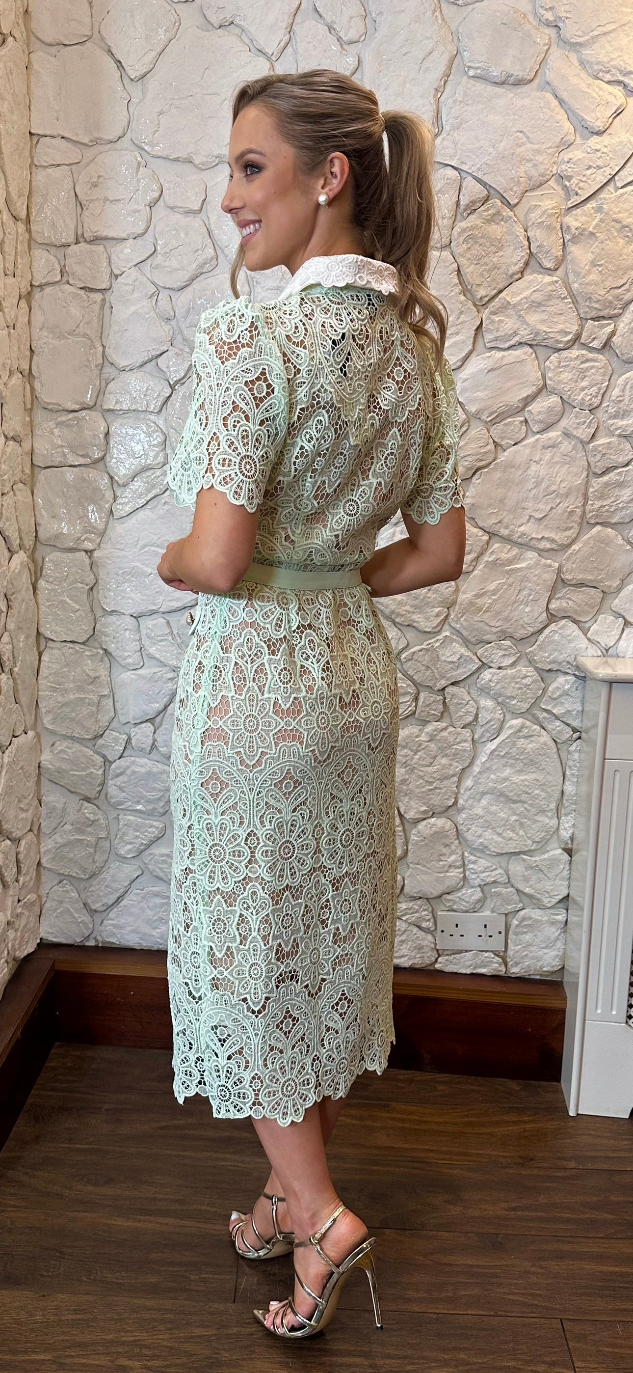 Mint Midi Lace Dress