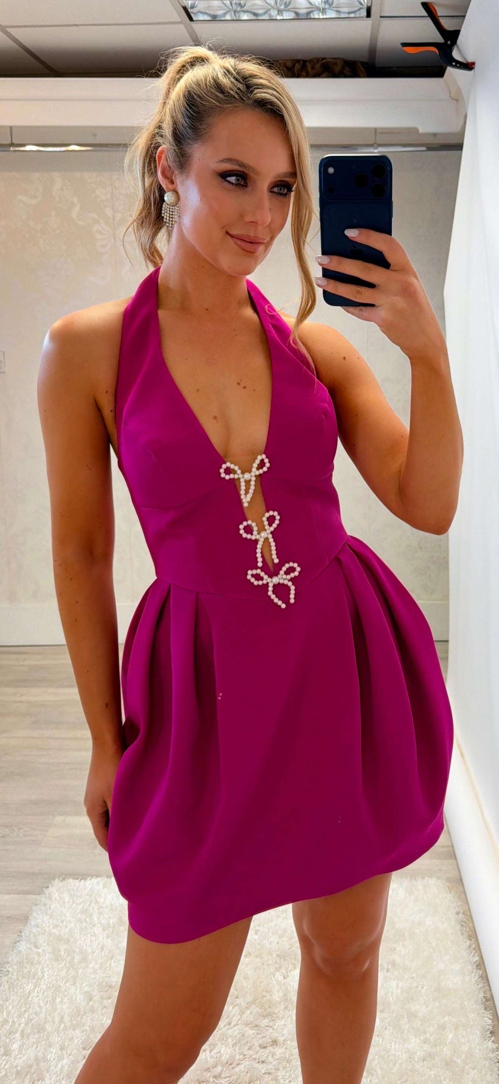 Magenta Mini Dress