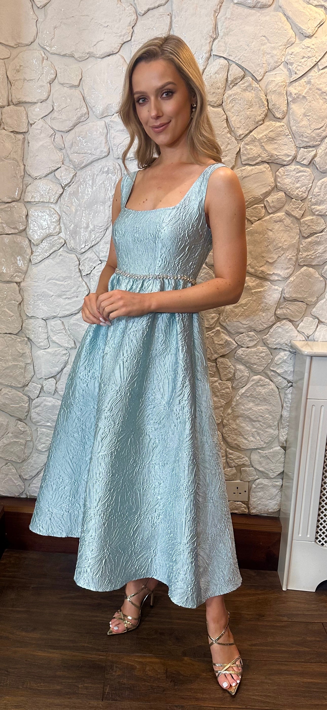 Blue Jacquard Swing