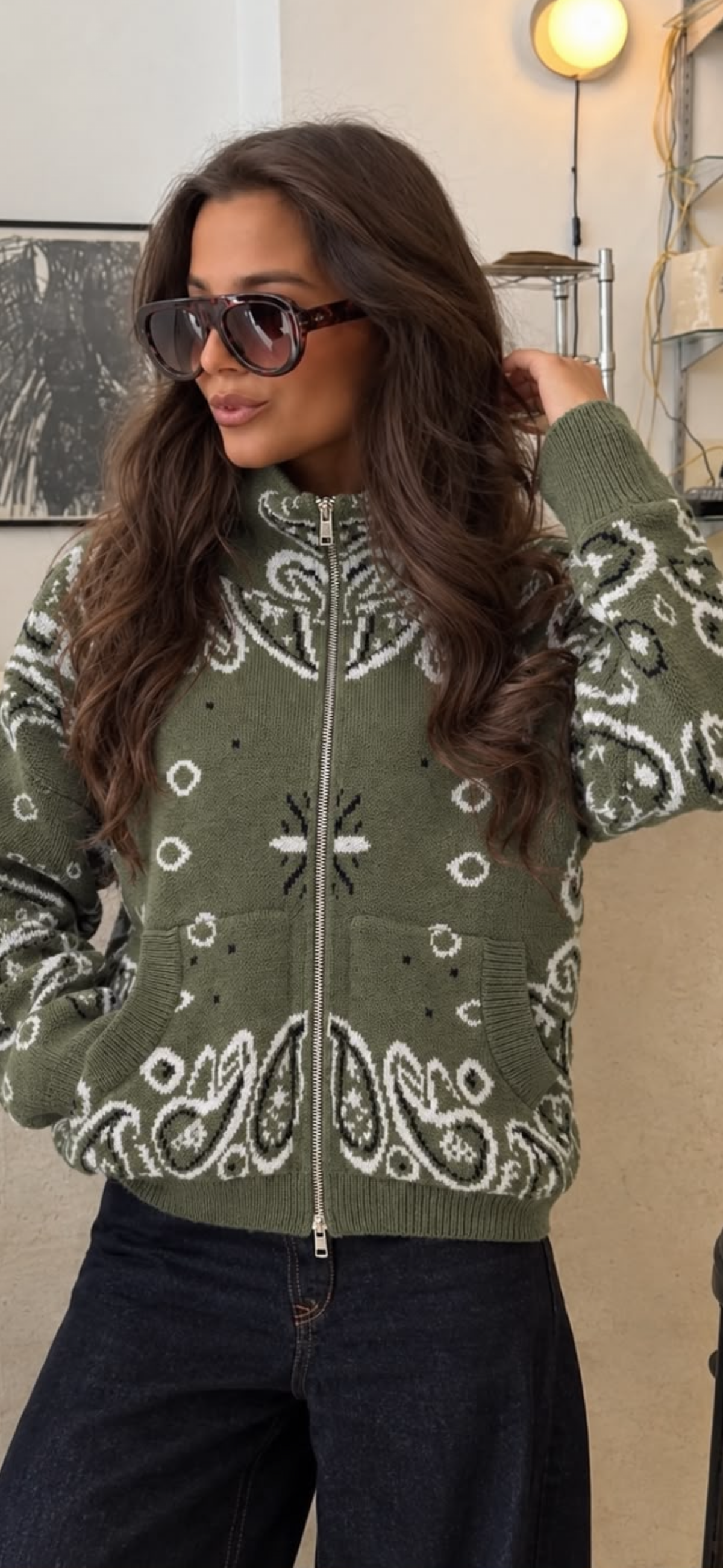 Khaki Paisley