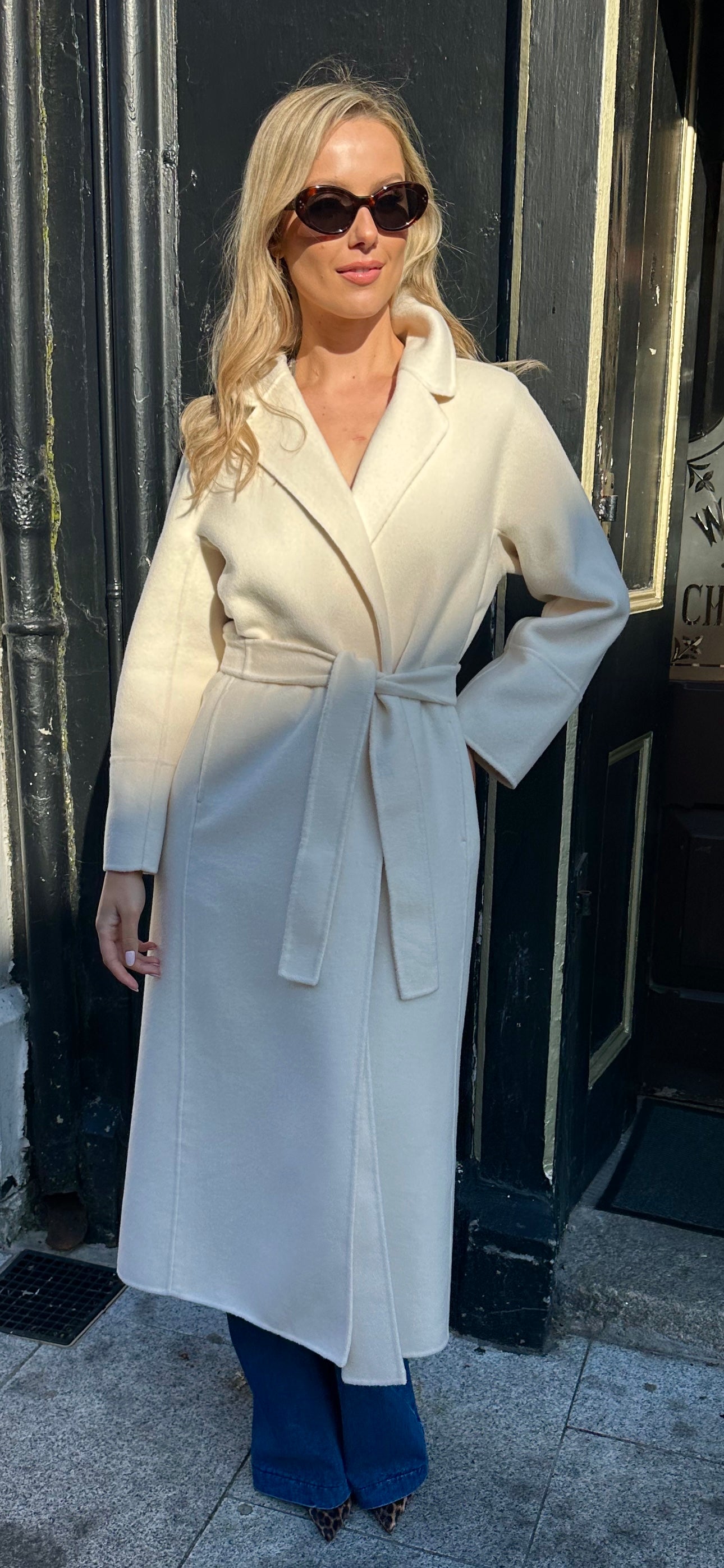 Ecru Wool Coat