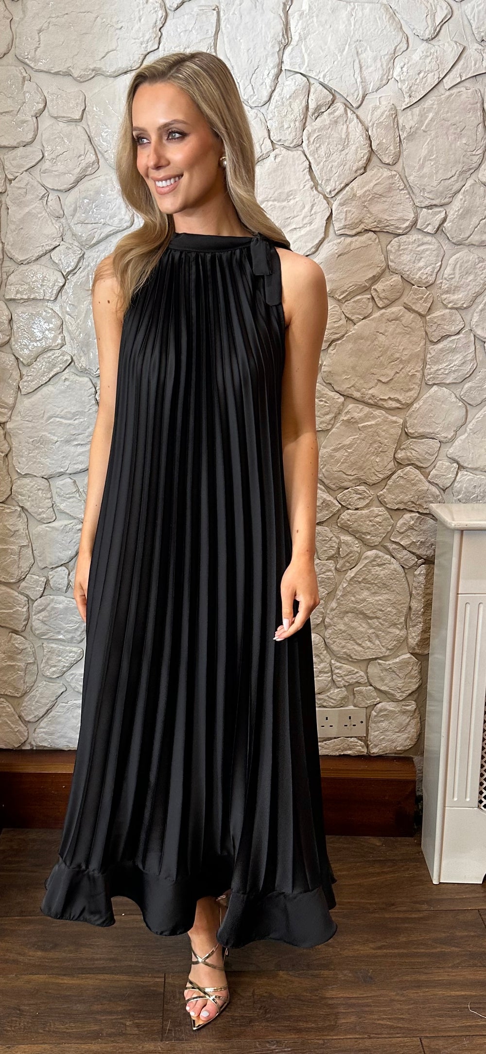 Black Pleat Dress