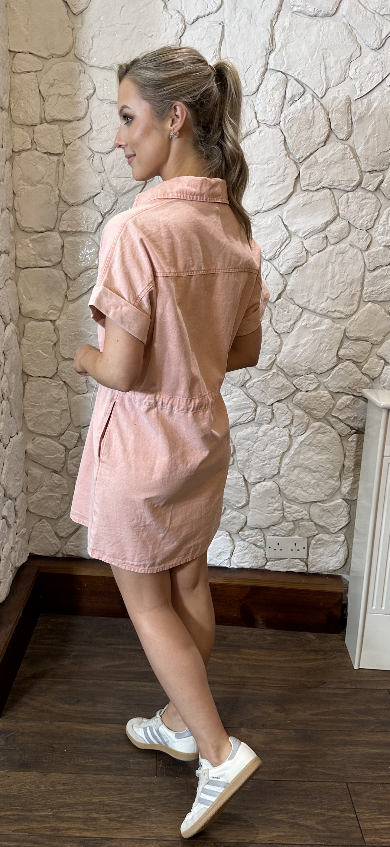 Denim Drawstring Dress