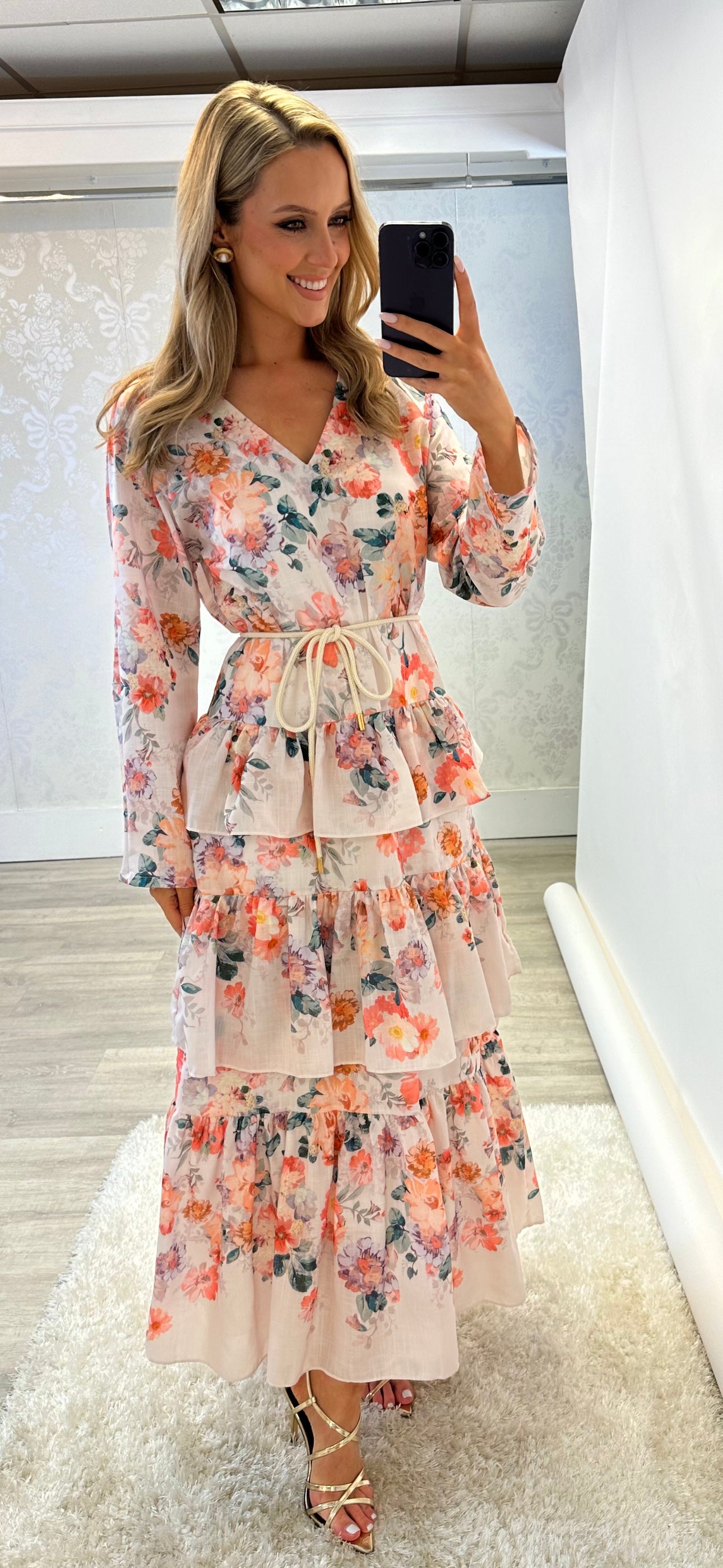 Layered Print Dress
