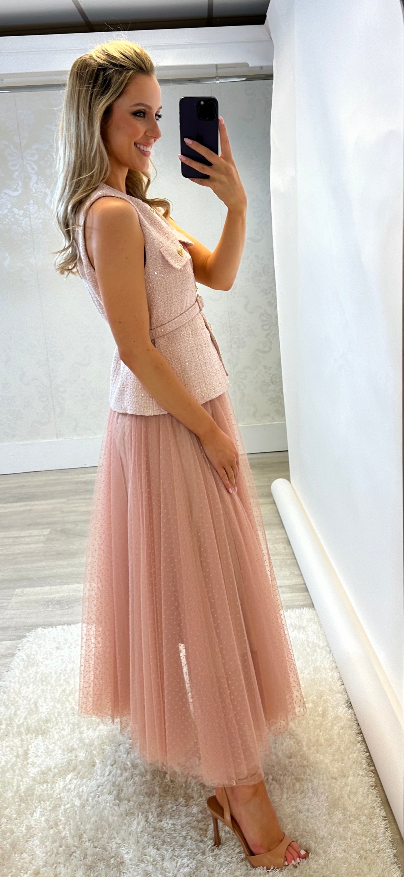 Blush Polka Tulle