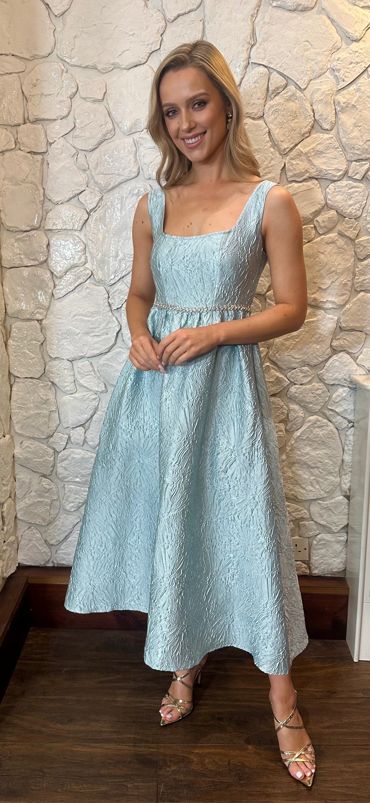 Blue Jacquard Swing
