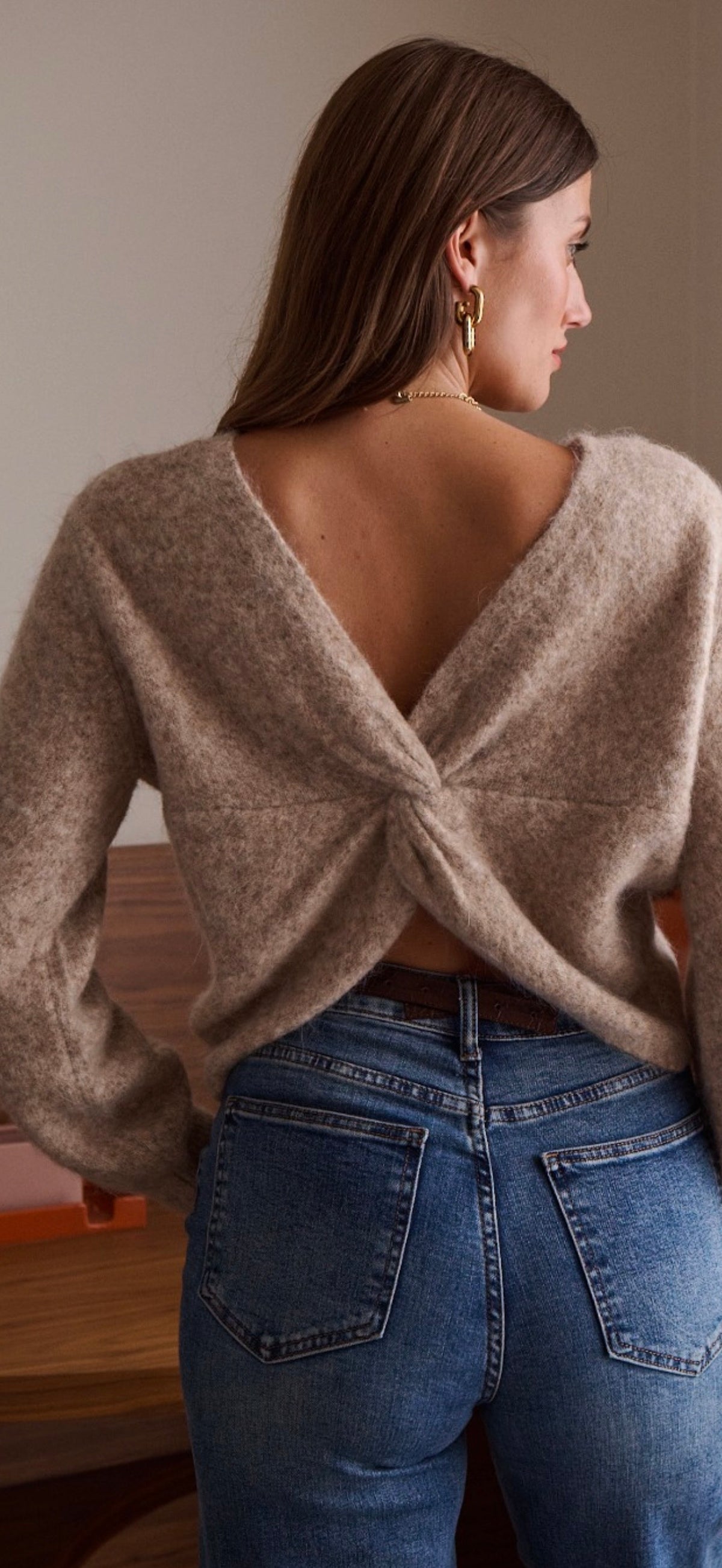 Taupe Twist Knit