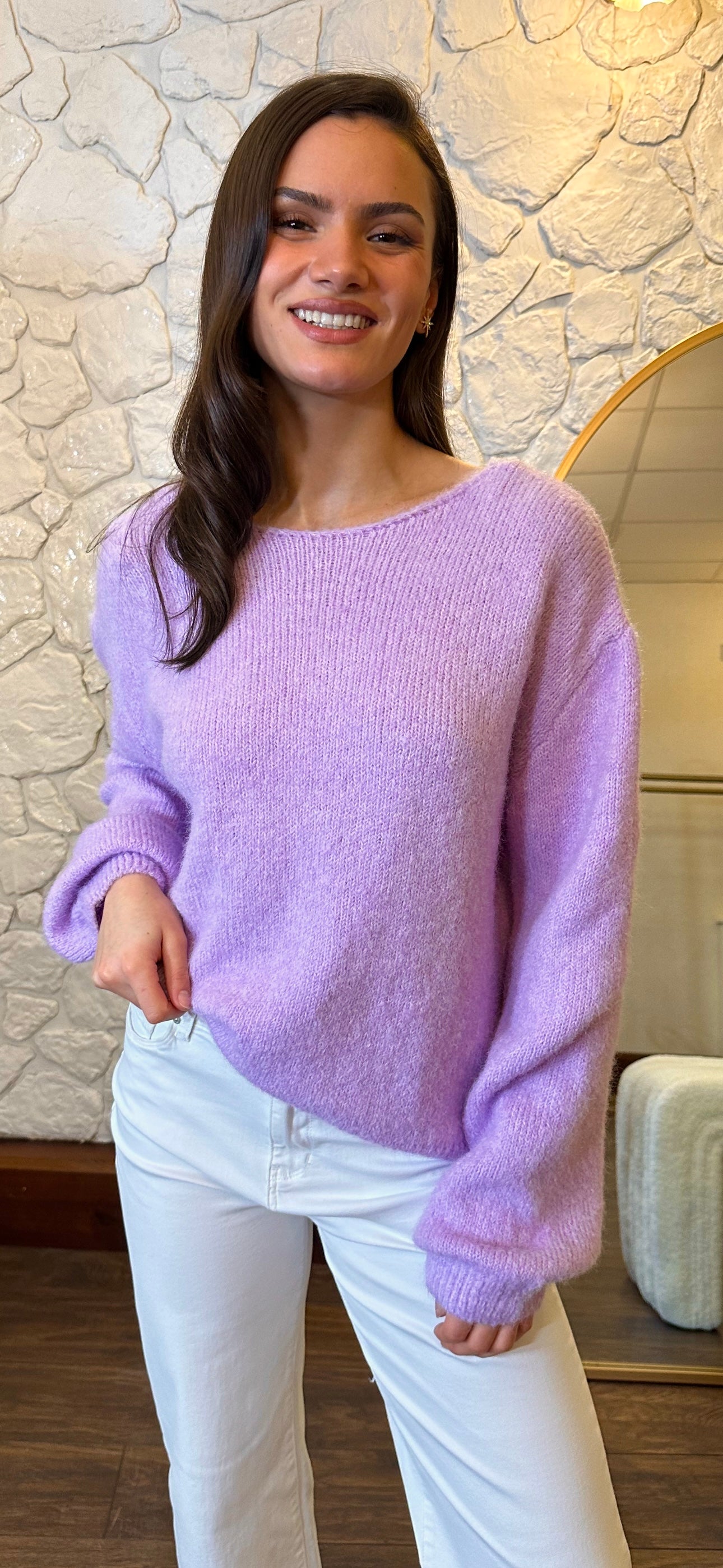 Lilac Bow Knit