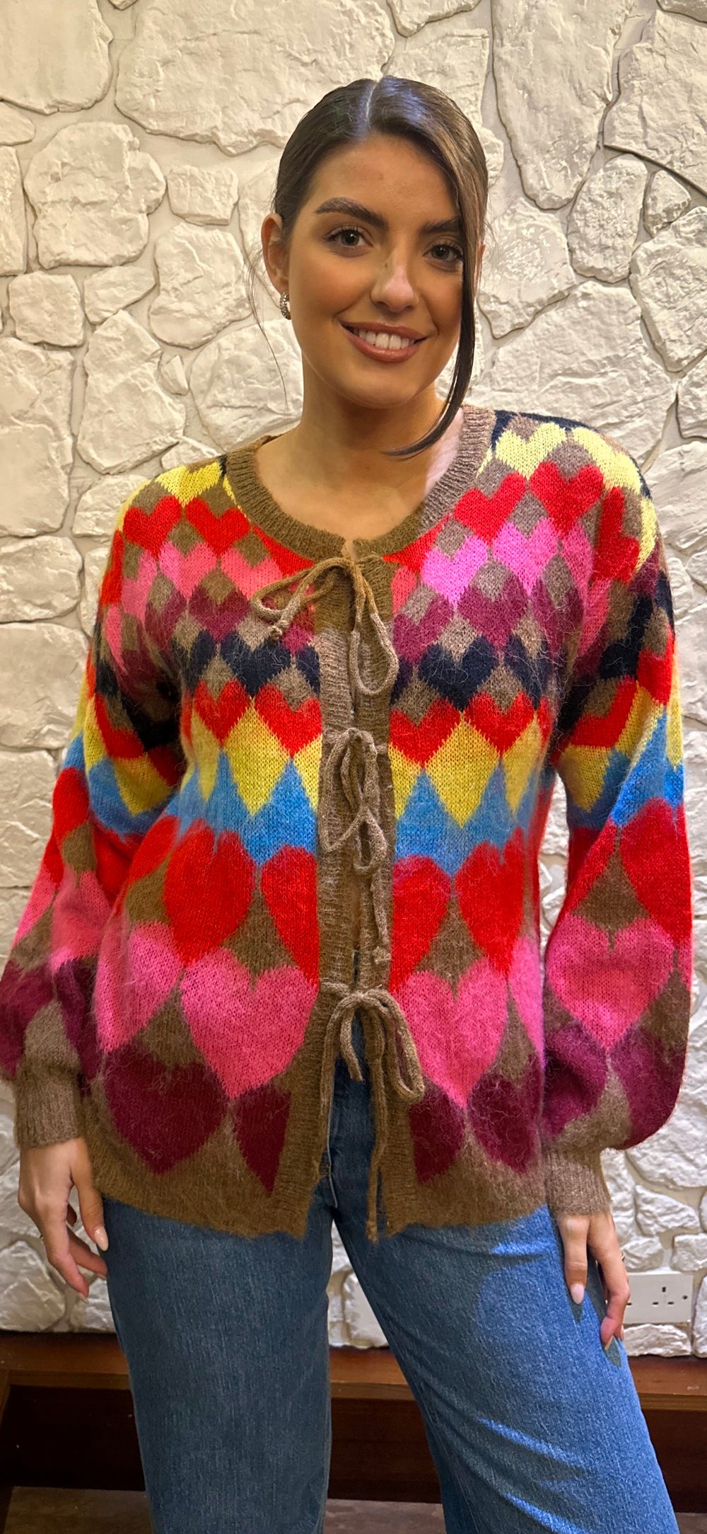 Choco Heart Knit