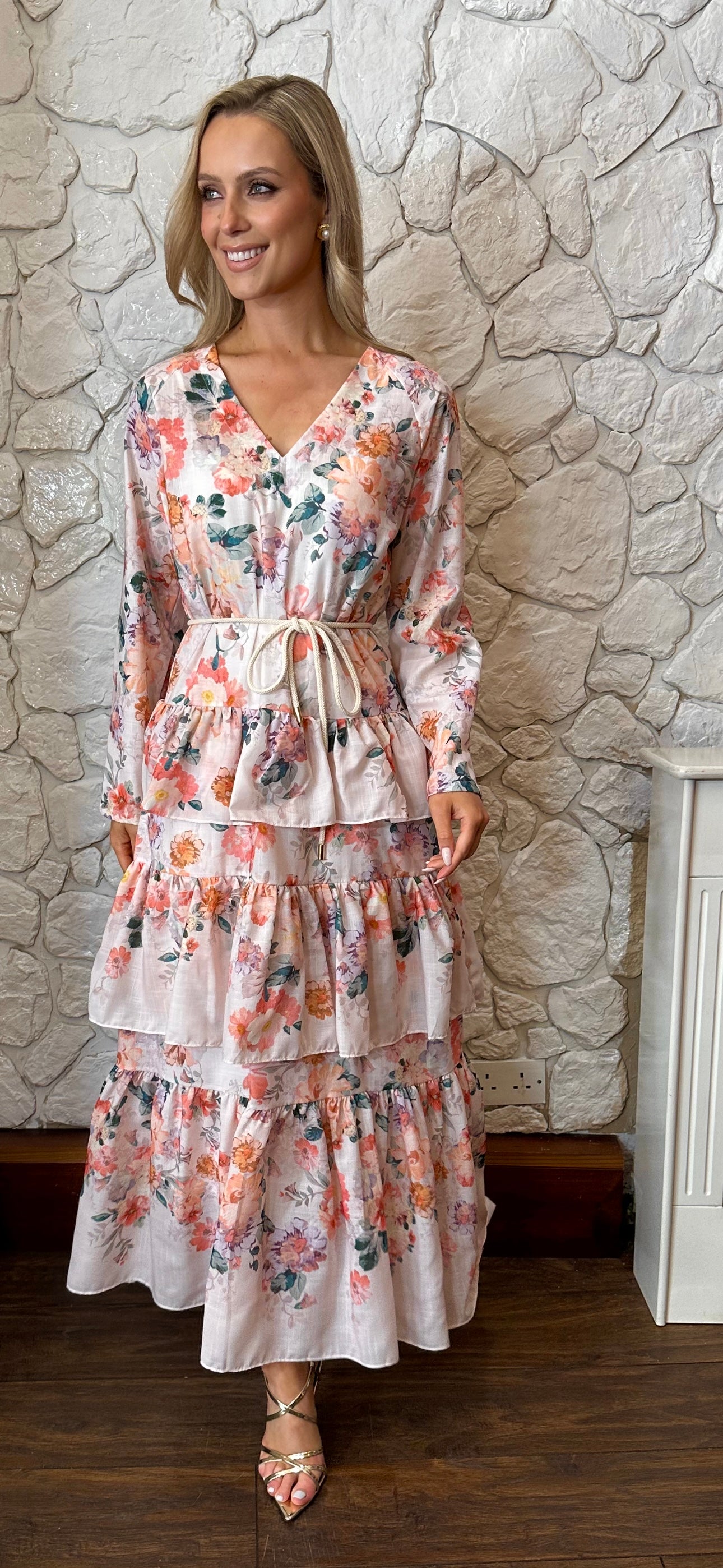 Layered Print Dress