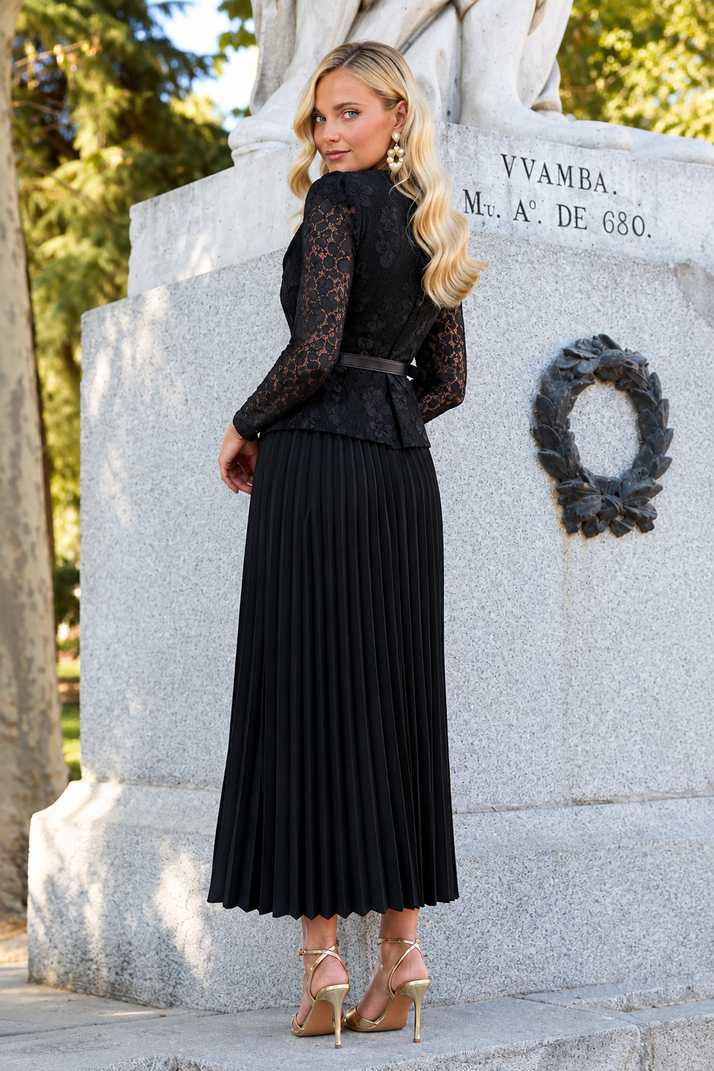 Black Lace Midi