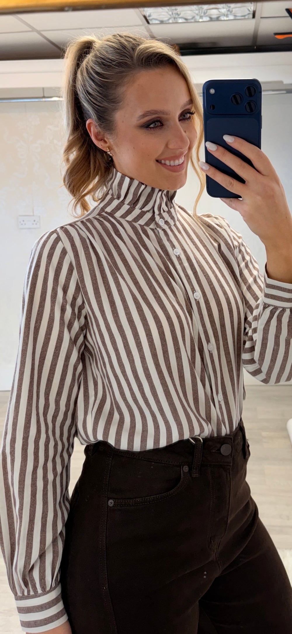Brown Stripe Shirt