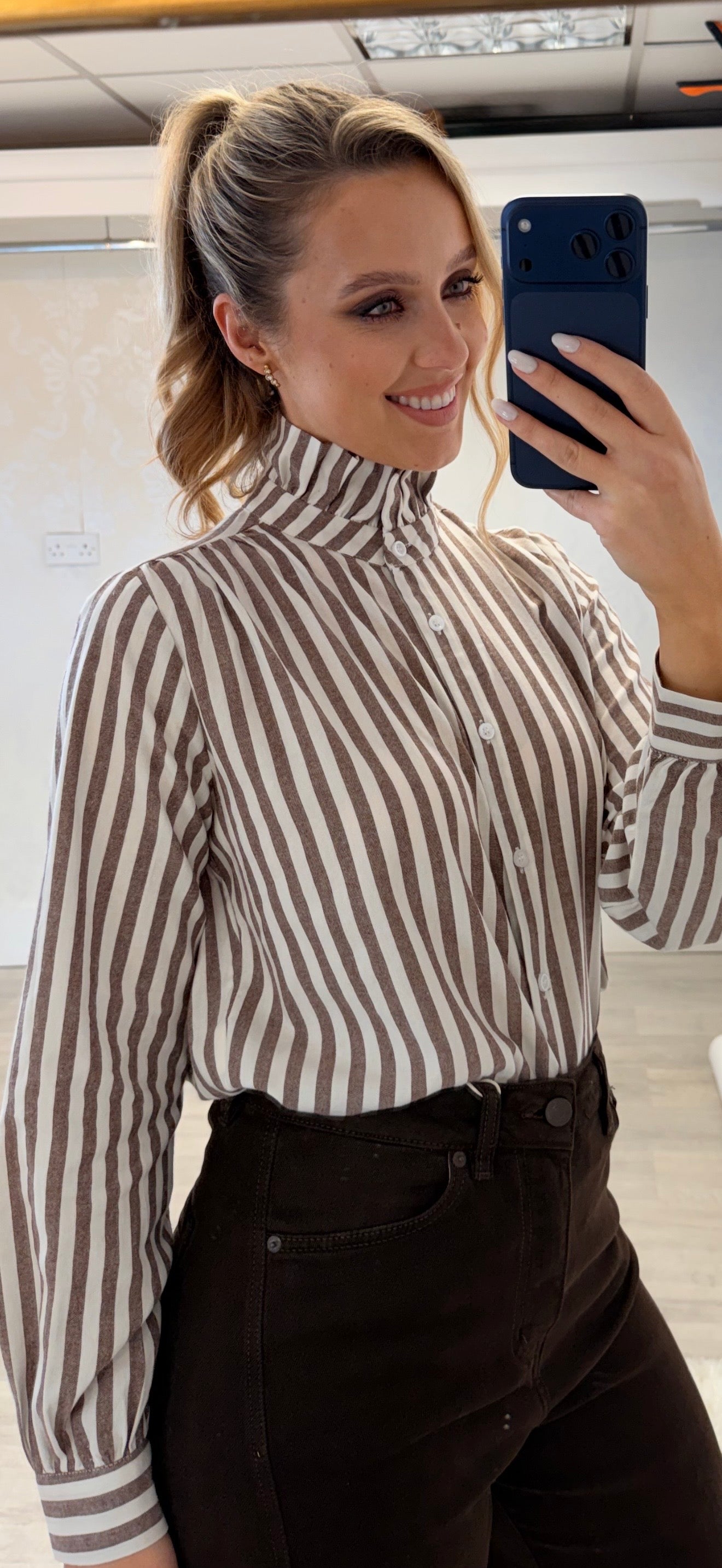 Brown Stripe Shirt