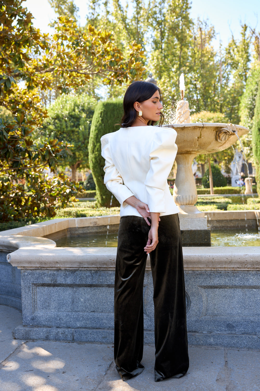 Olive Velvet Pants