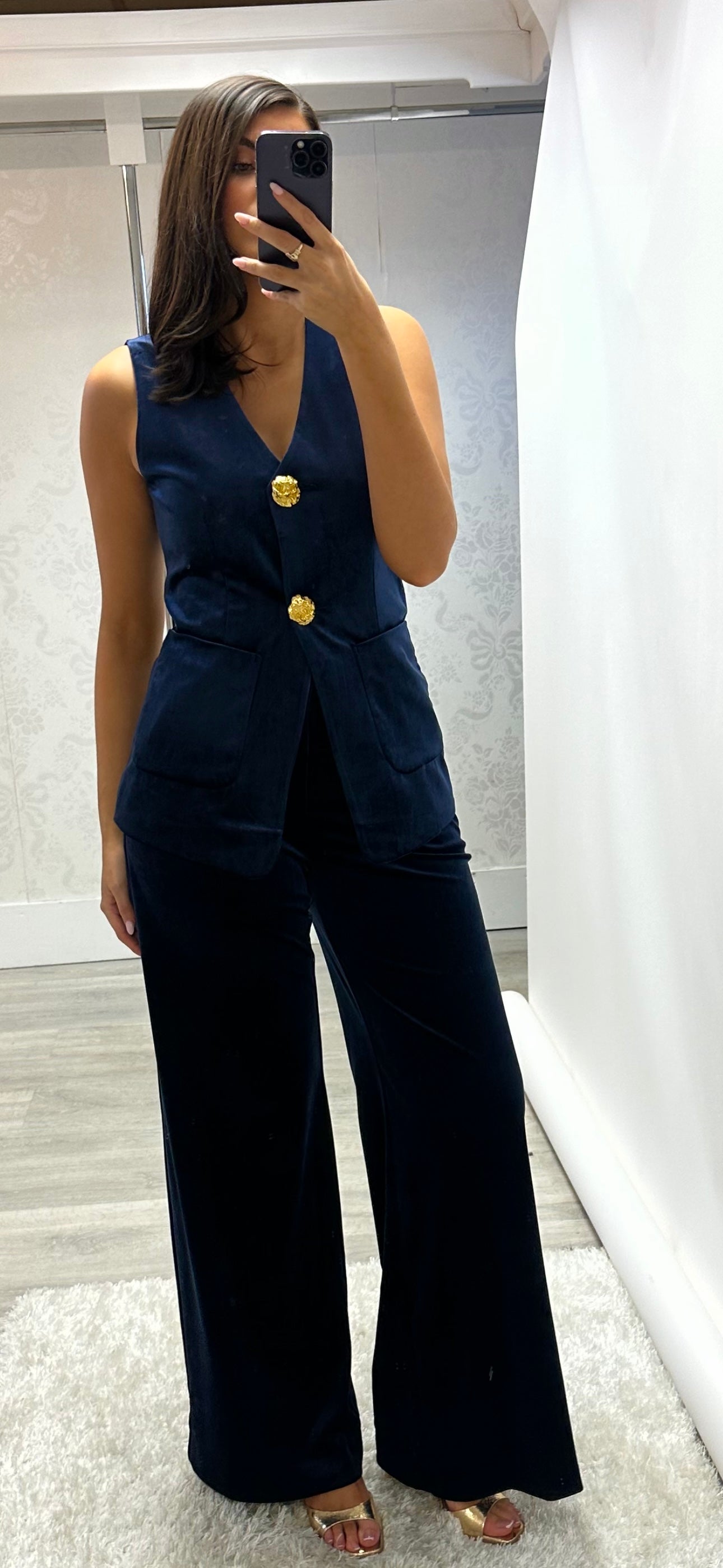 Navy Velvet Suit