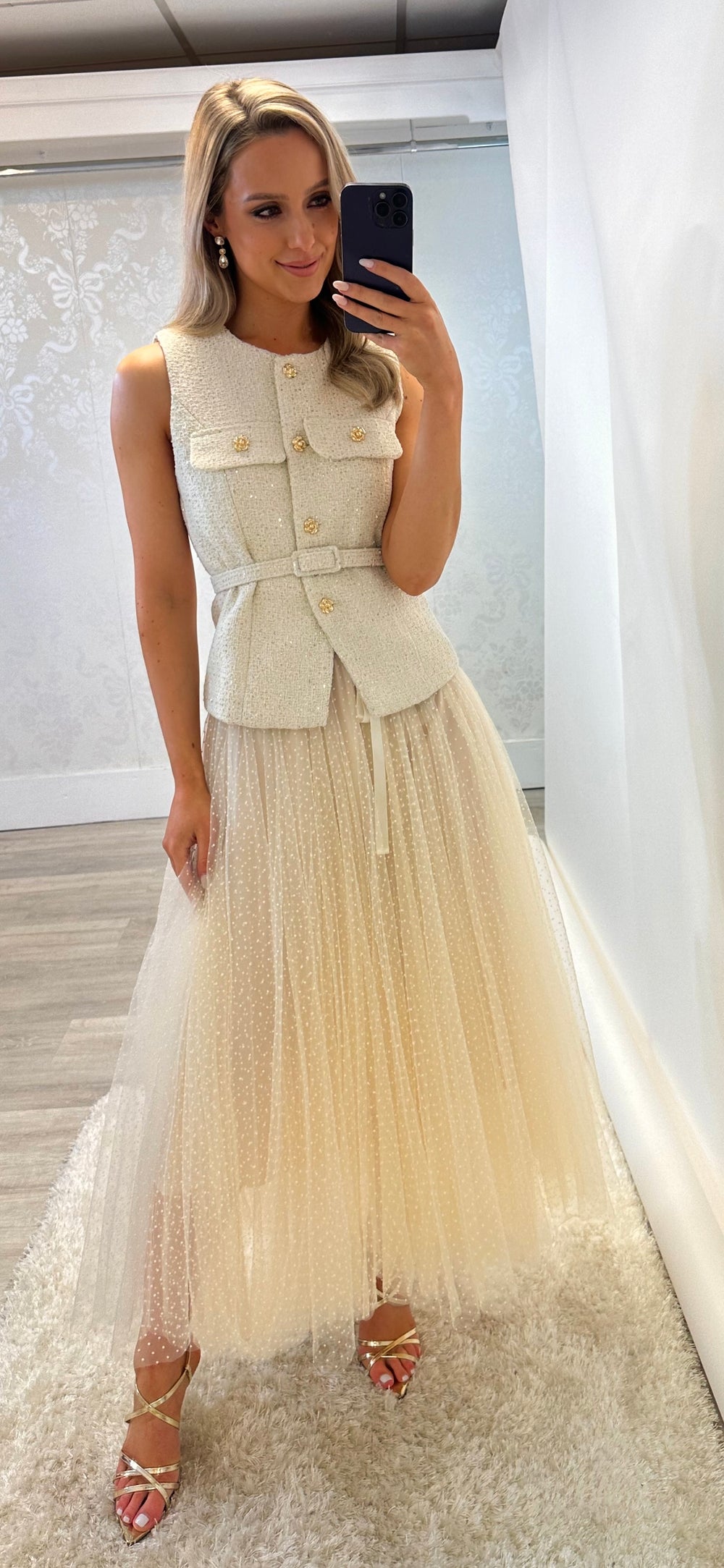 Nude Polka Tulle