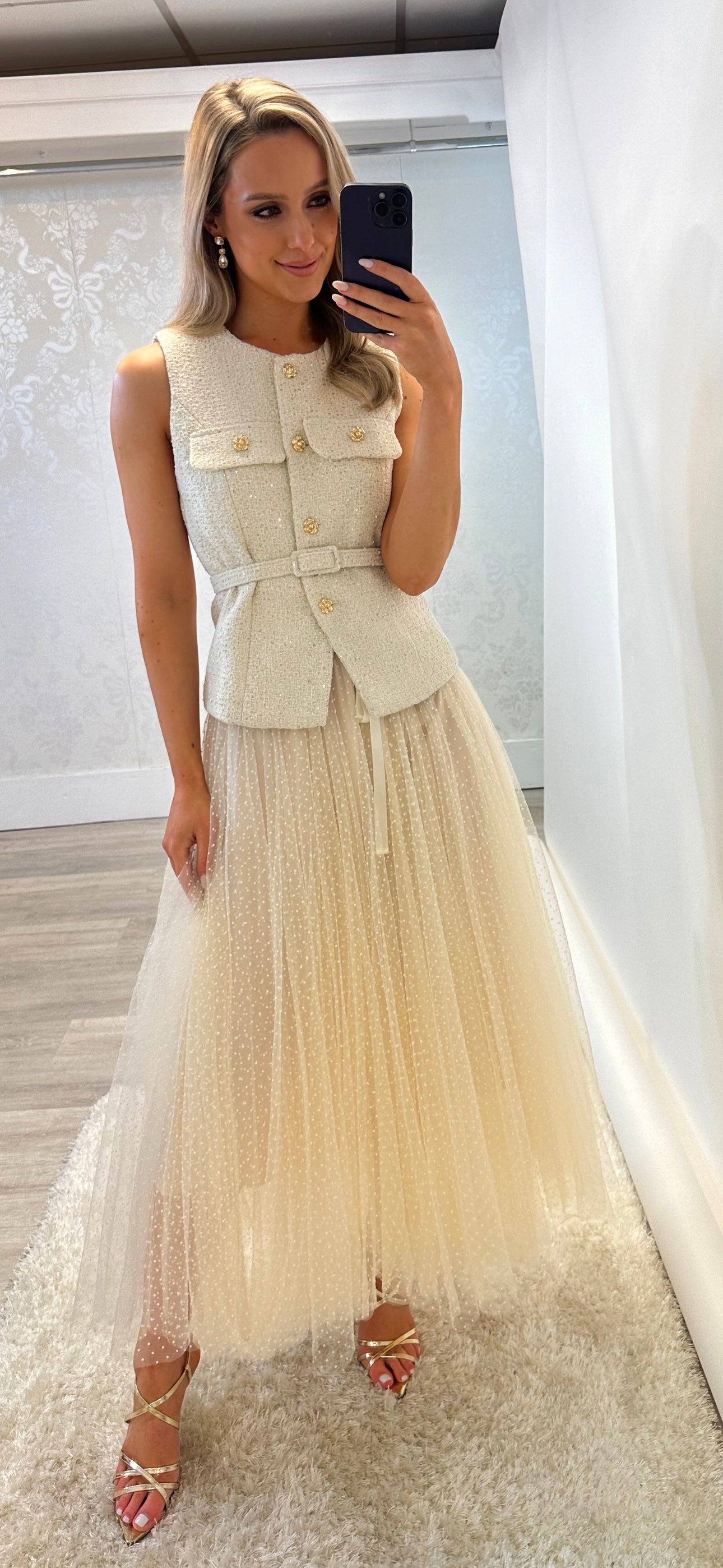 Nude Polka Tulle
