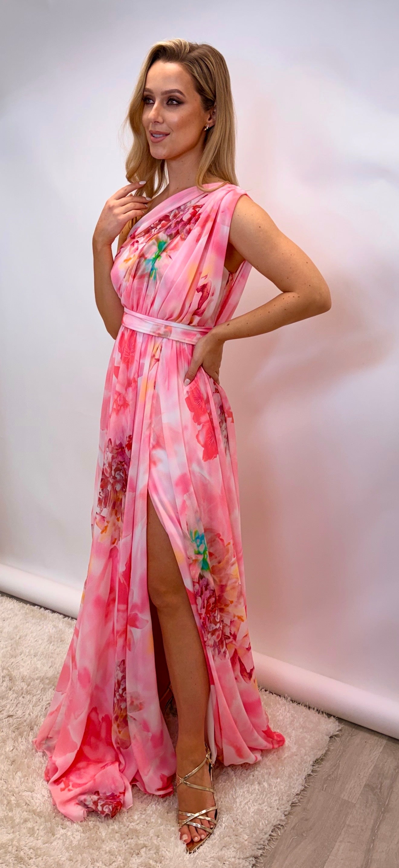 Pink Floral Maxi
