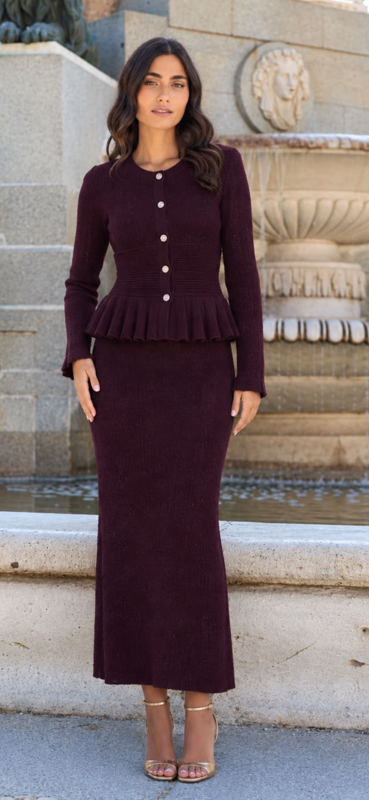 Plum Knit Set