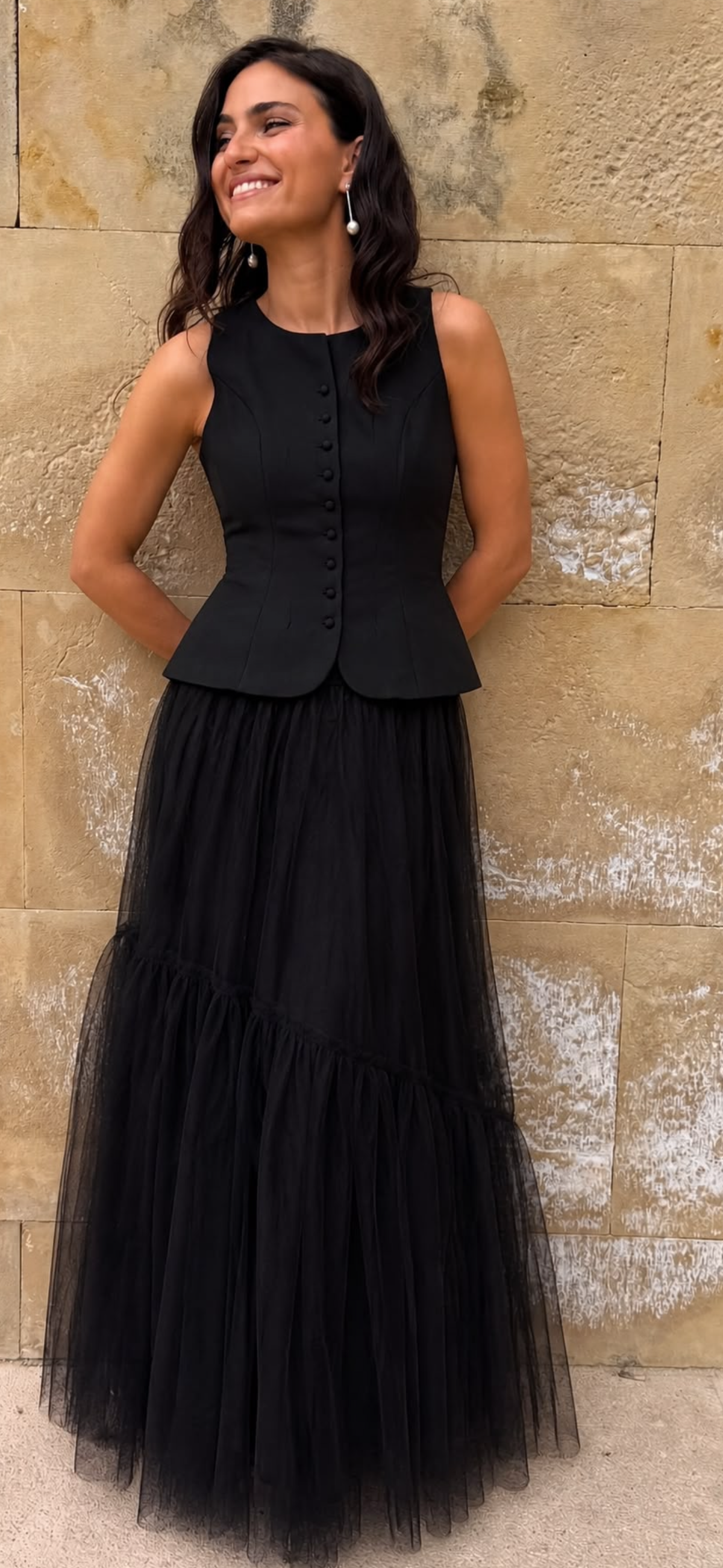 Black Tulle Set