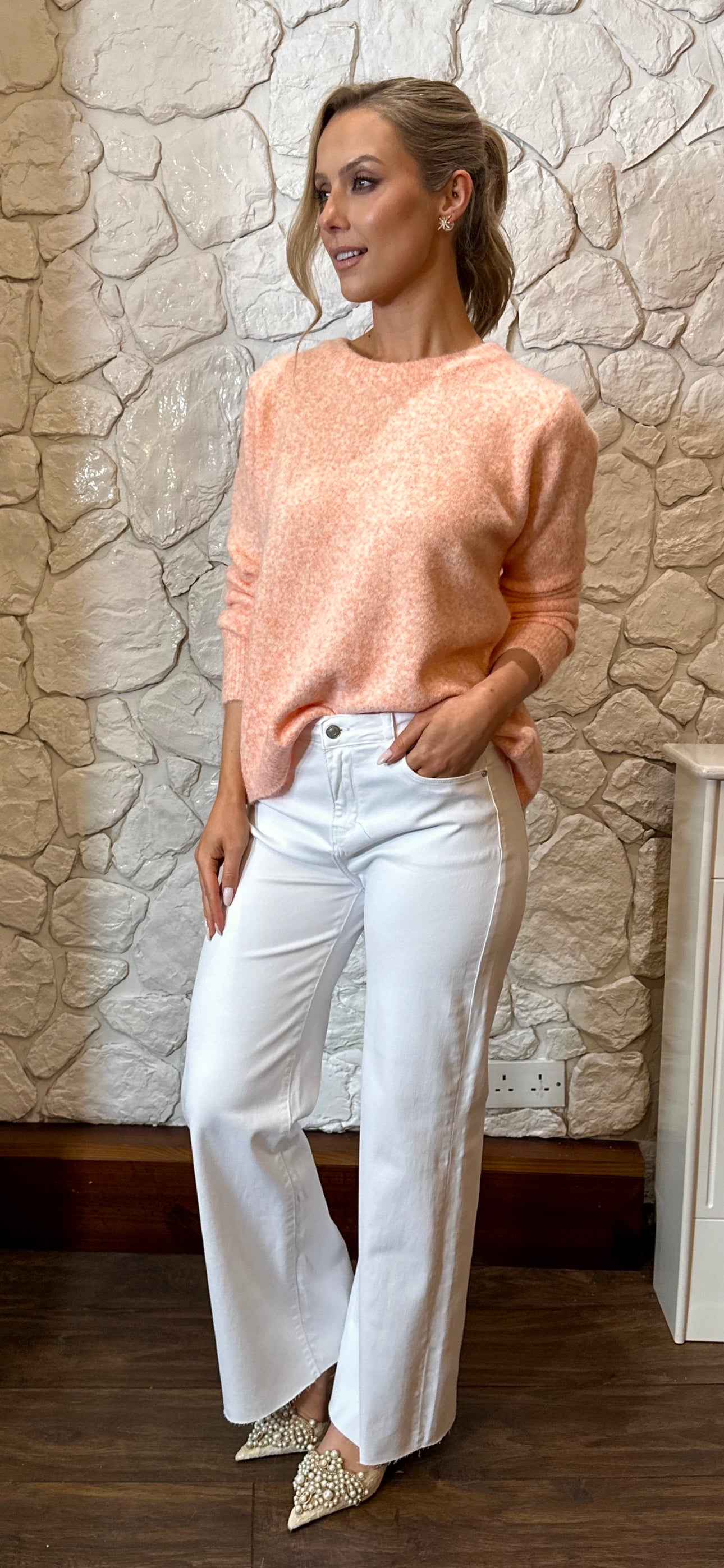 Orange Pearl Knit