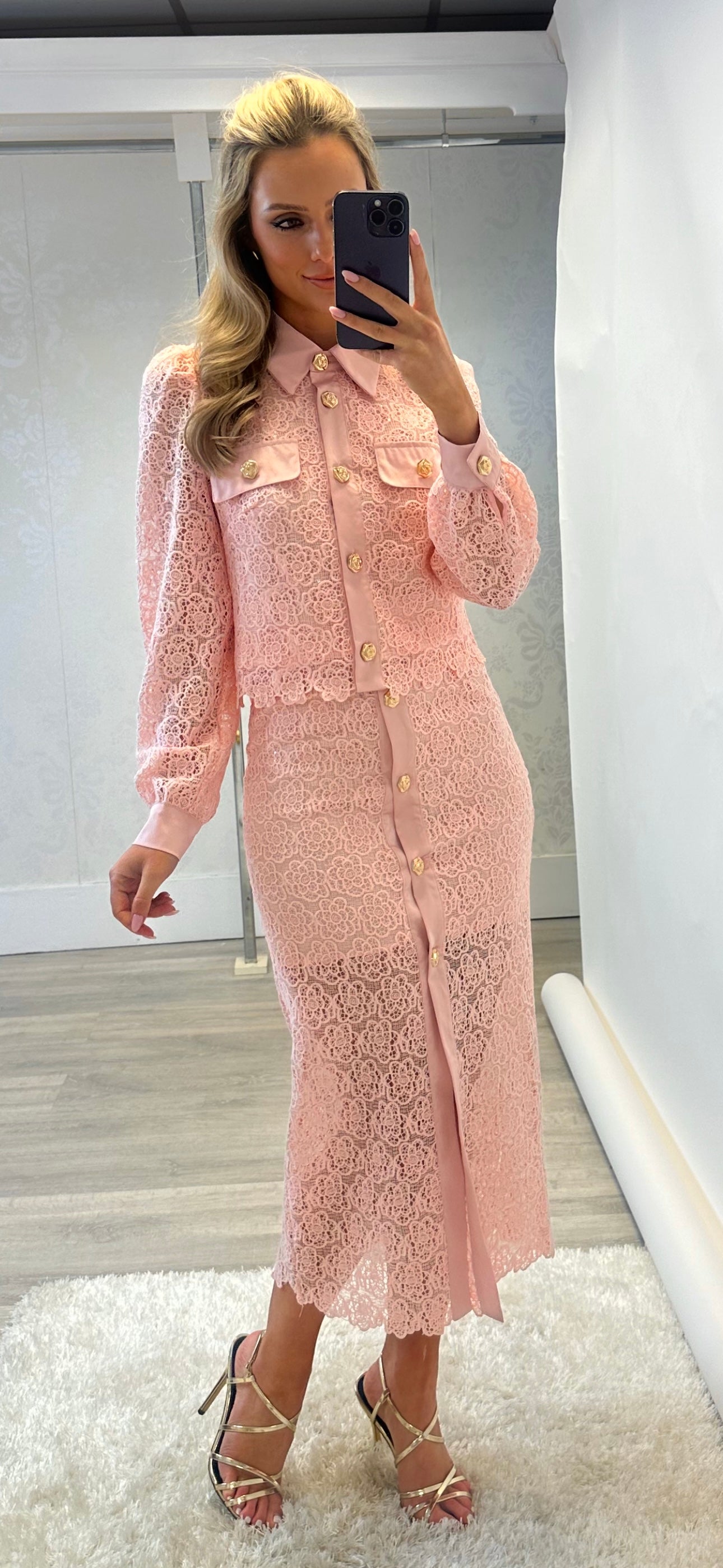 Pink Lace Set