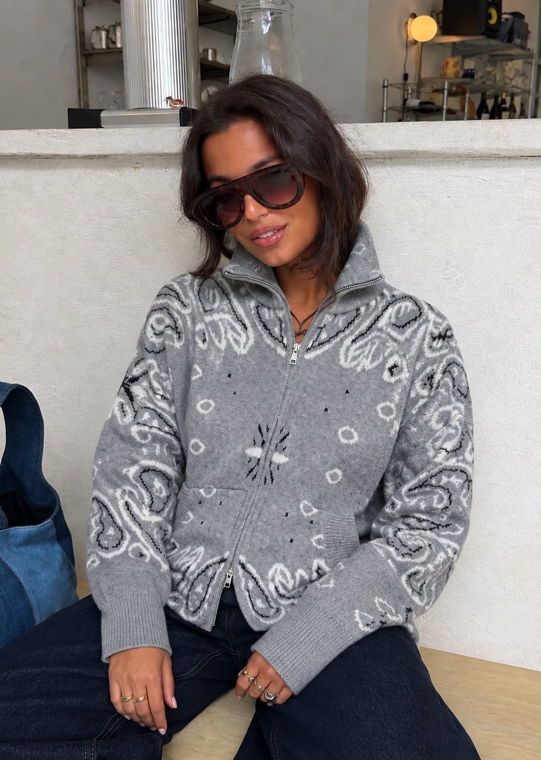 Grey Paisley