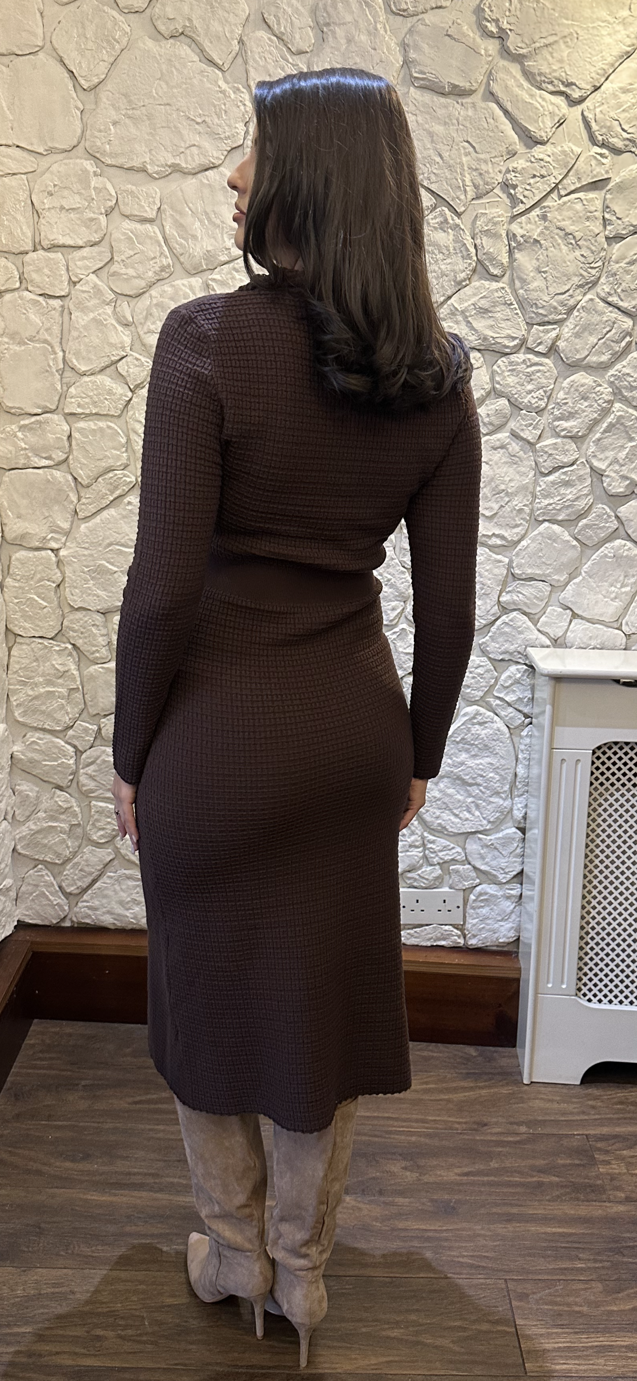 Brown Knit Dress