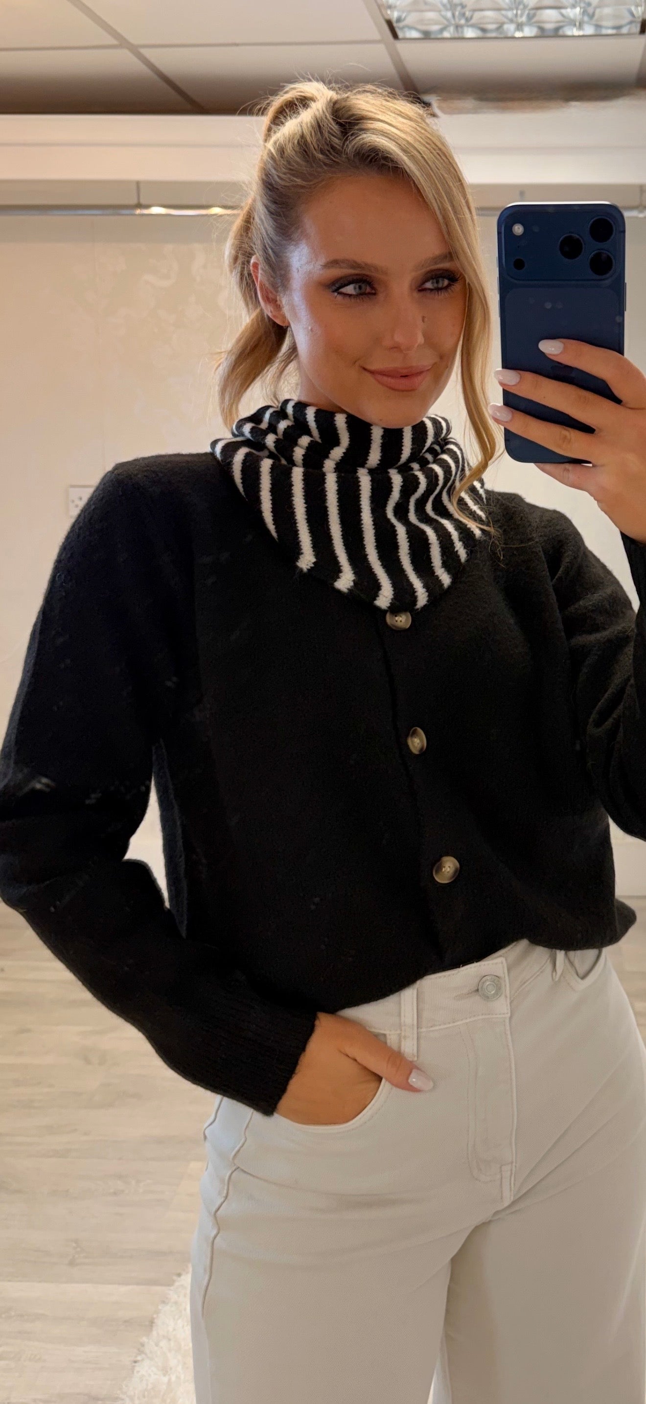 Black Stripe Knit