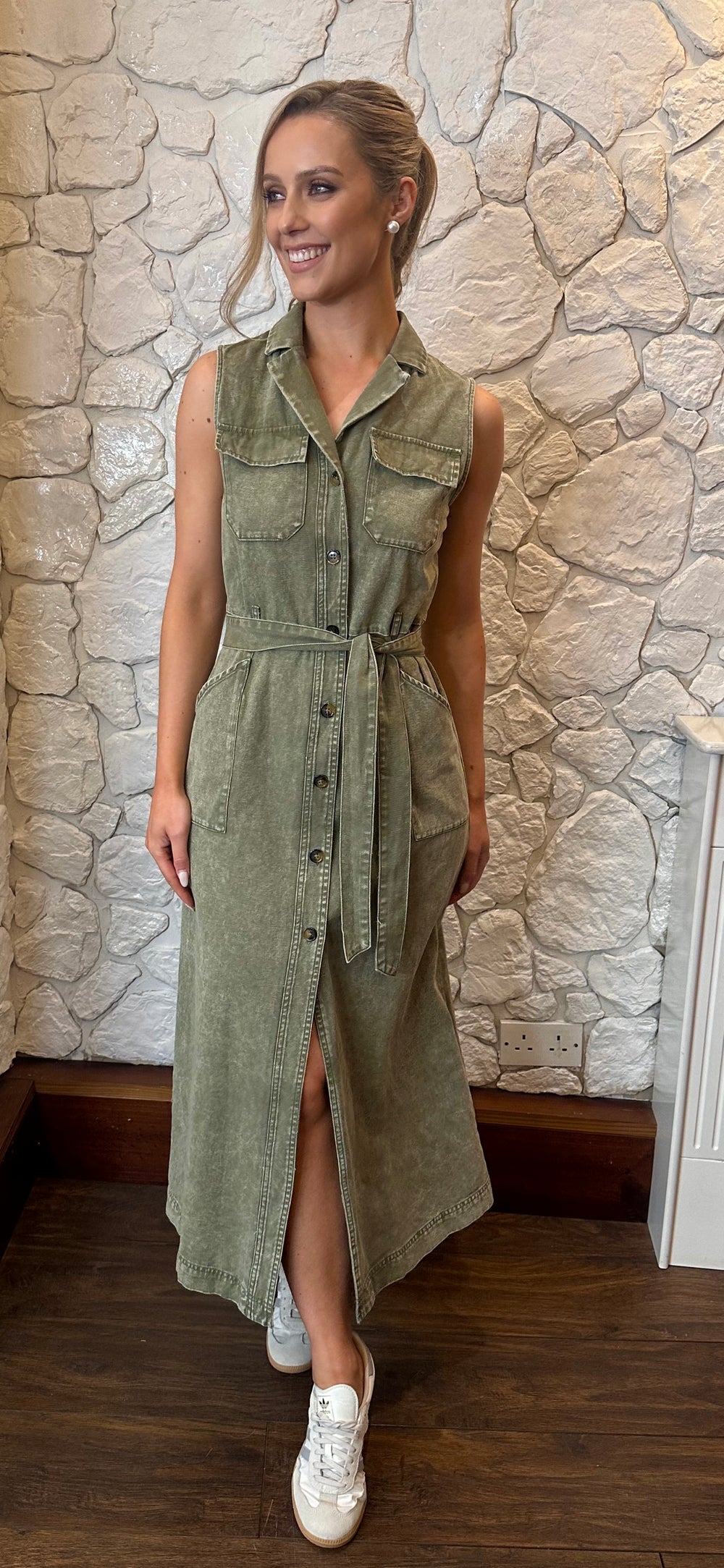 Khaki Midi Denim