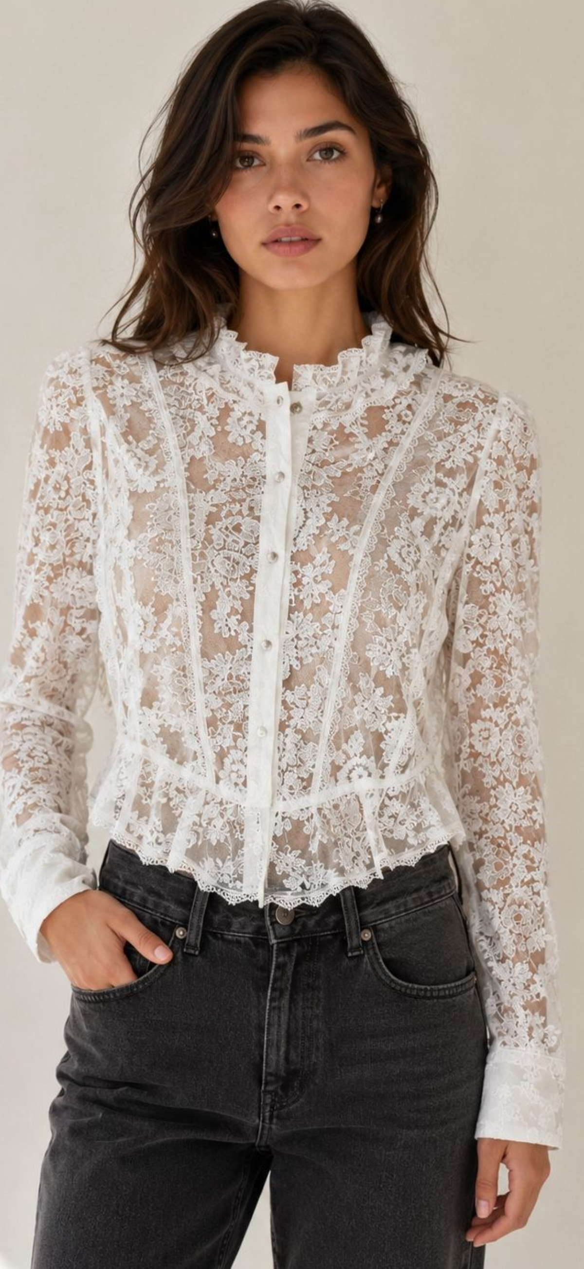White Lace Shirt