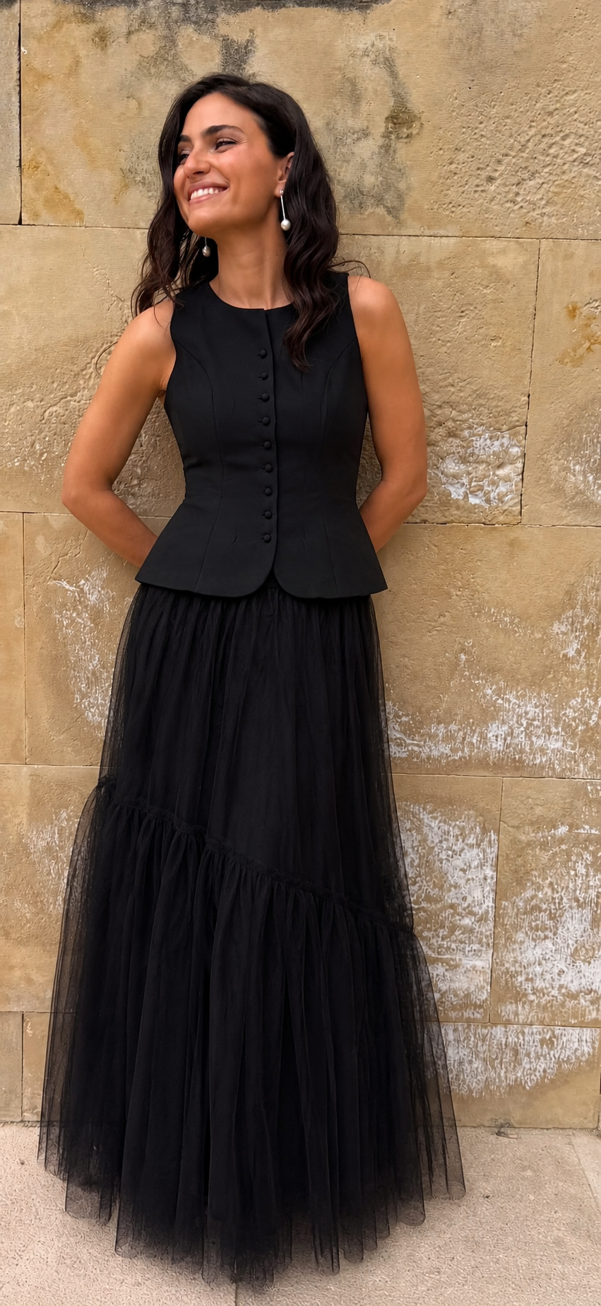 Black Tulle Set