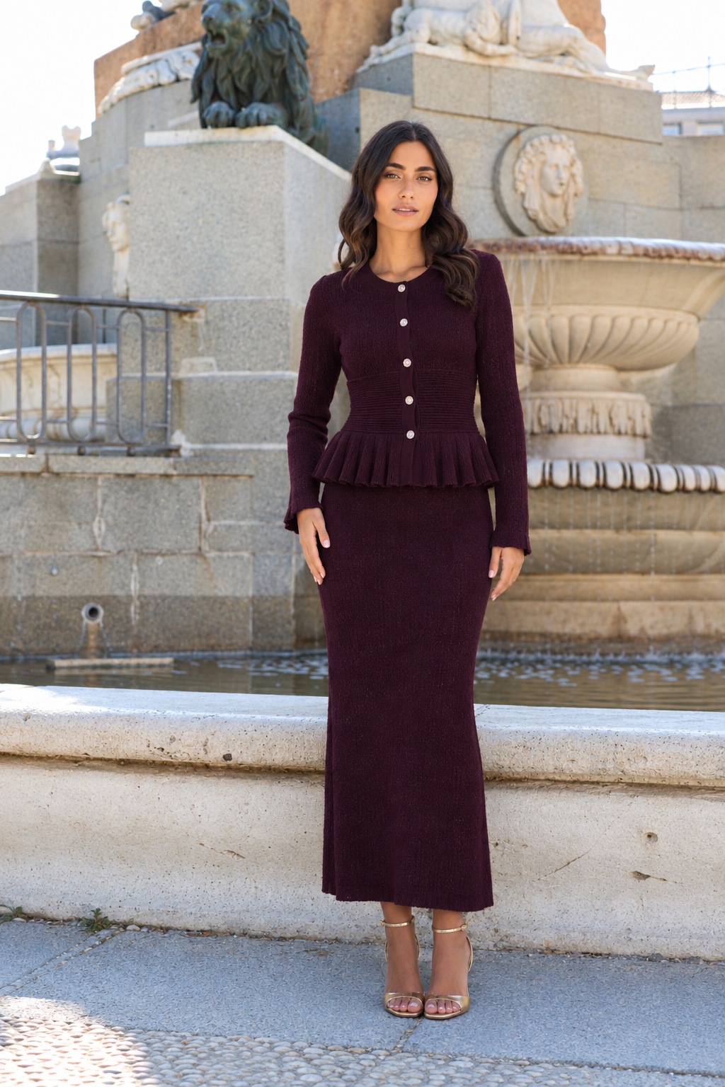 Plum Knit Set