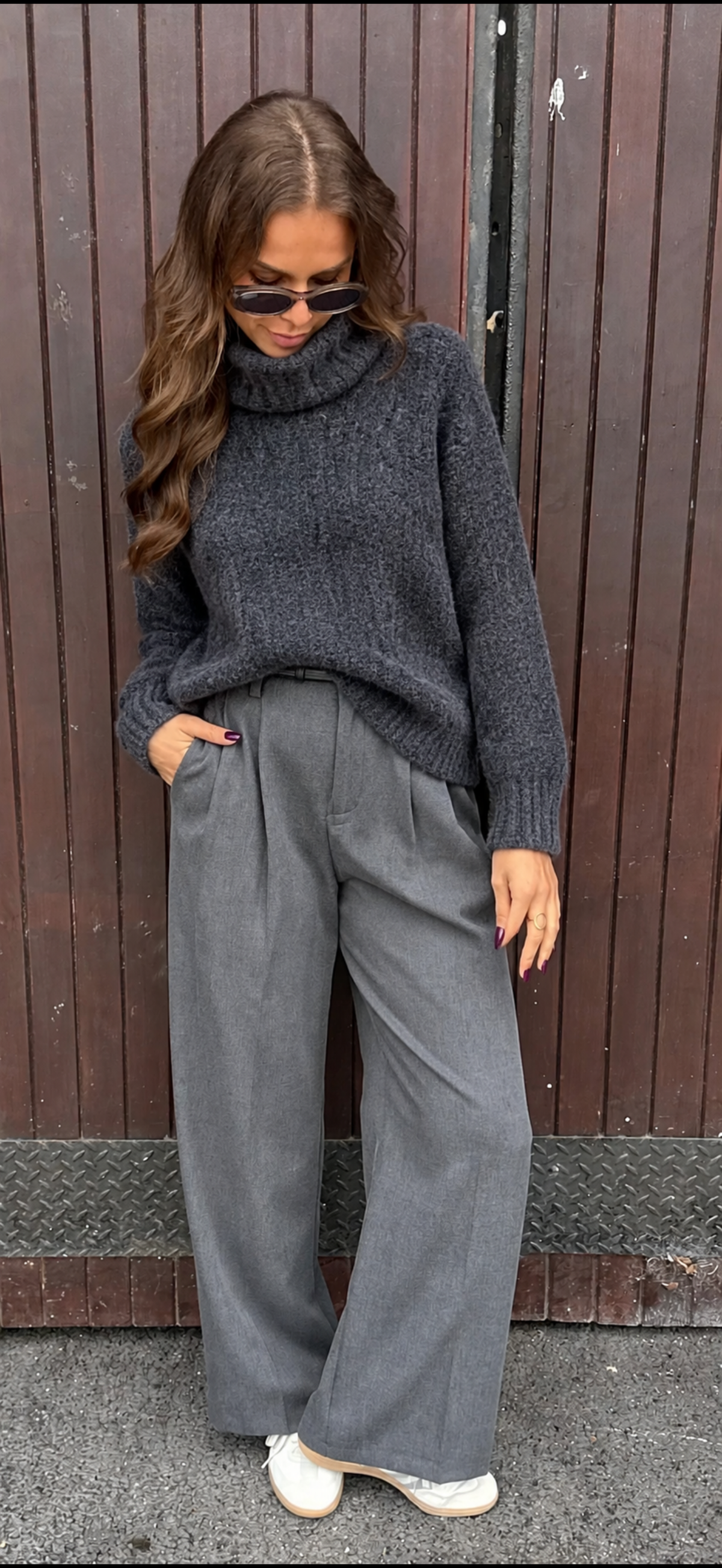 Grey Polo Knit