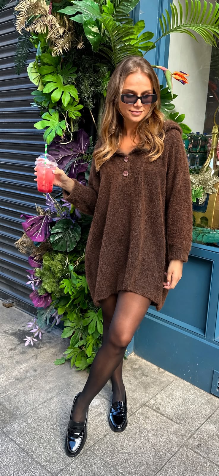 Brown Knit Dress