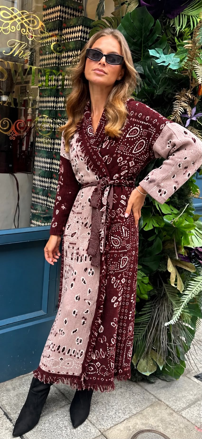 Pink & Burgundy Maxi