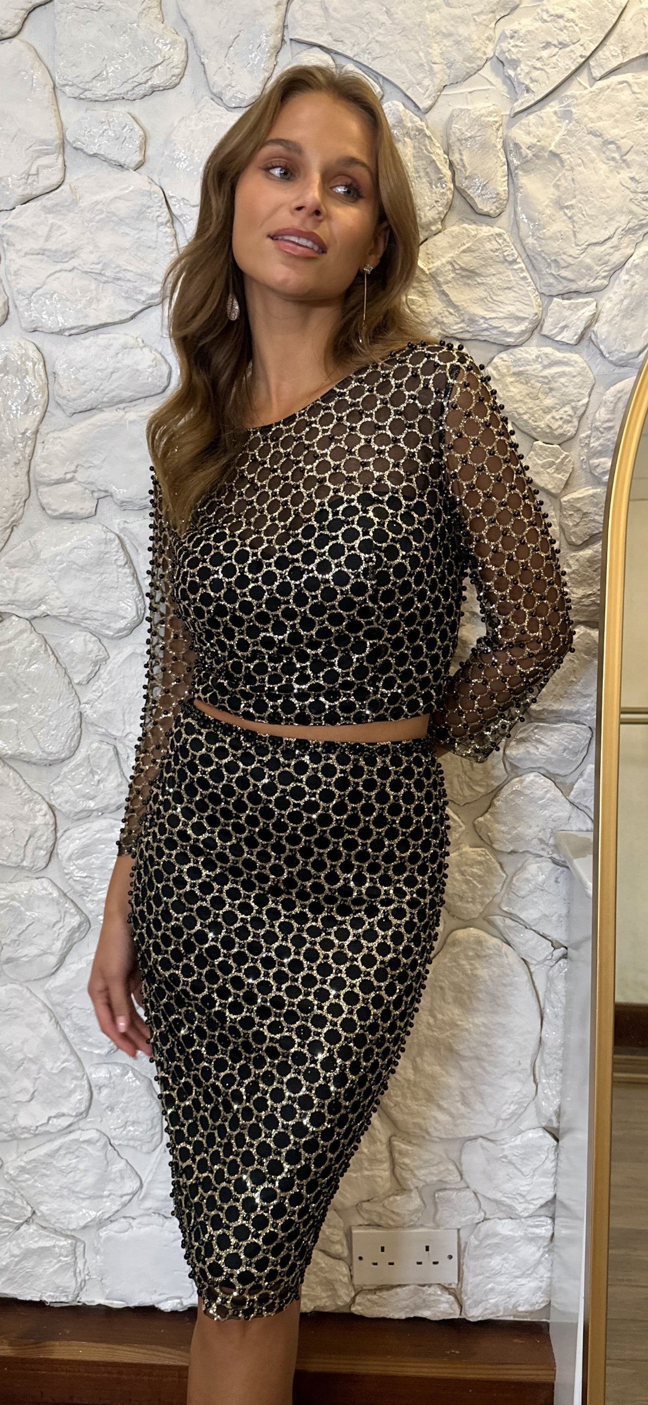 Black Beaded Skirt