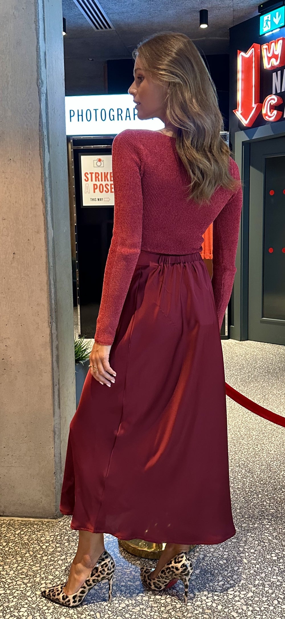 Burgundy Skirt