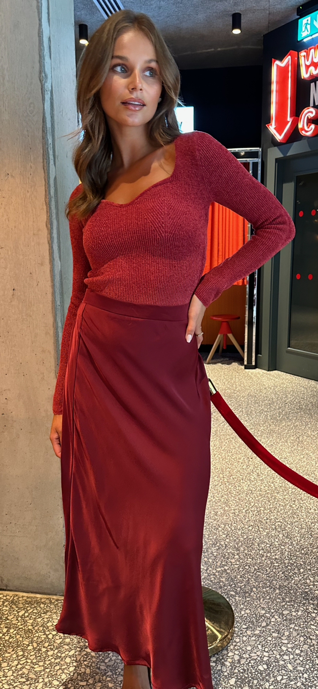 Burgundy Skirt